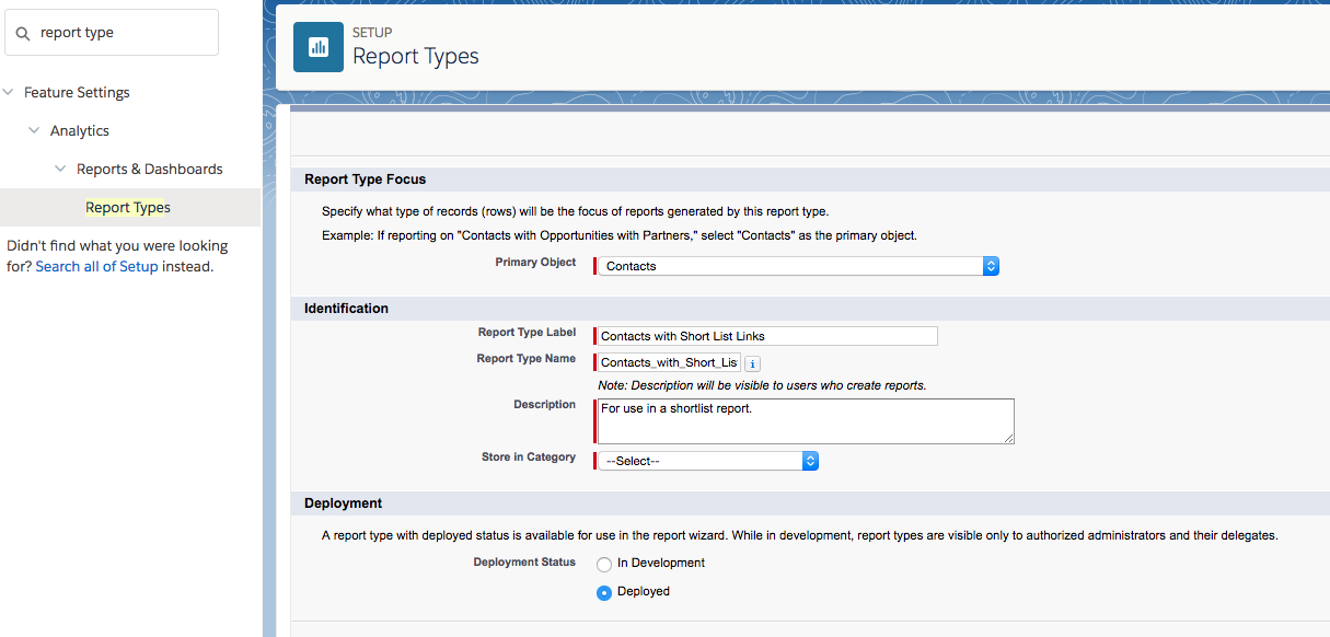 How to create and run a Short List Report